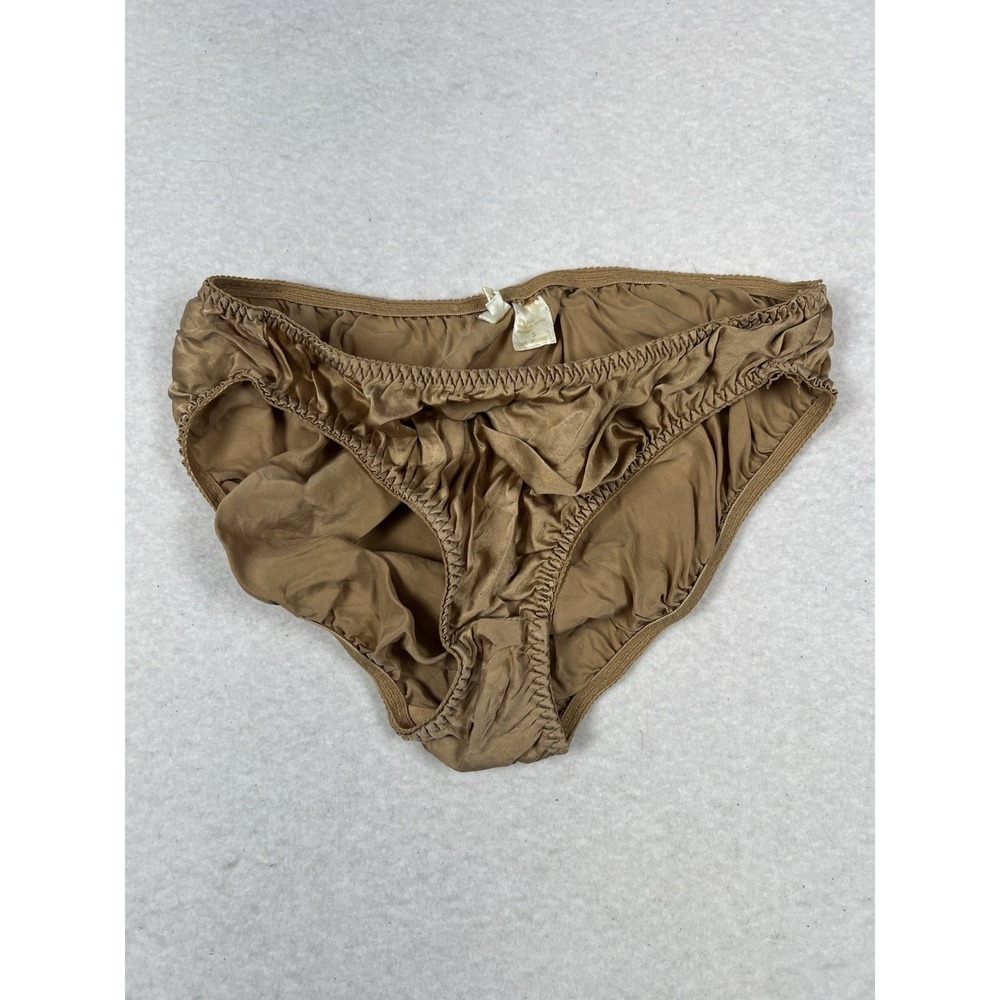 True Vintage Victoria's Secret Second Skin Satin‎ Gold Label Flutter Bikini S